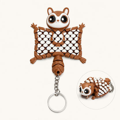 Flying Squirrel Articulated Keychain — hero