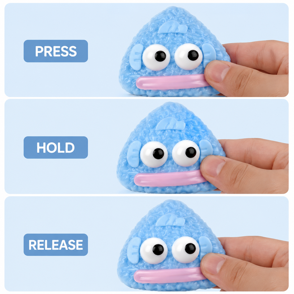 Funny fish rice-ball press hold and release guide