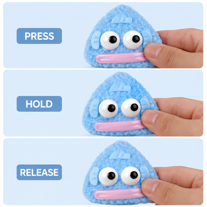 Funny fish rice-ball press hold and release guide
