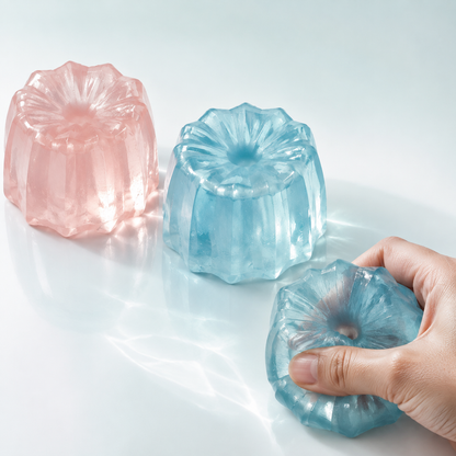Two-Colour Glacier Canelé Slow-Rise TPR Squeeze Toy — Hero image
