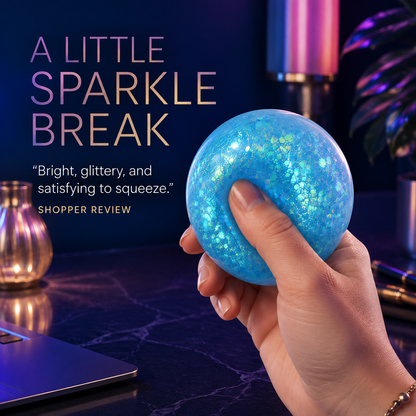 Glitter gel squeeze ball lifestyle scene