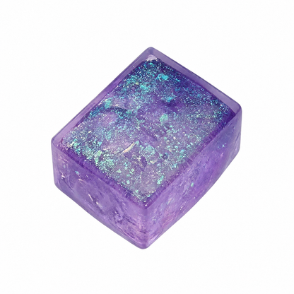 Glitter Tofu Block Gel Squishy - Purple