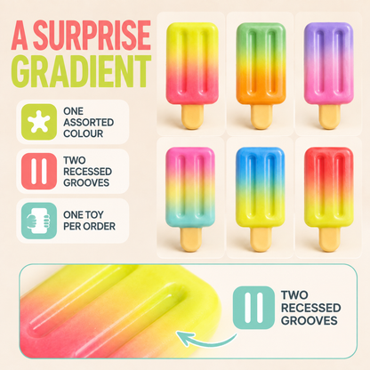 Assorted gradient popsicle squishy styles and two recessed grooves