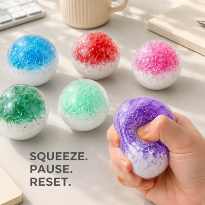 Six-Colour Ice-Bar Moldable Sensory Ball – 6 cm — Lifestyle use