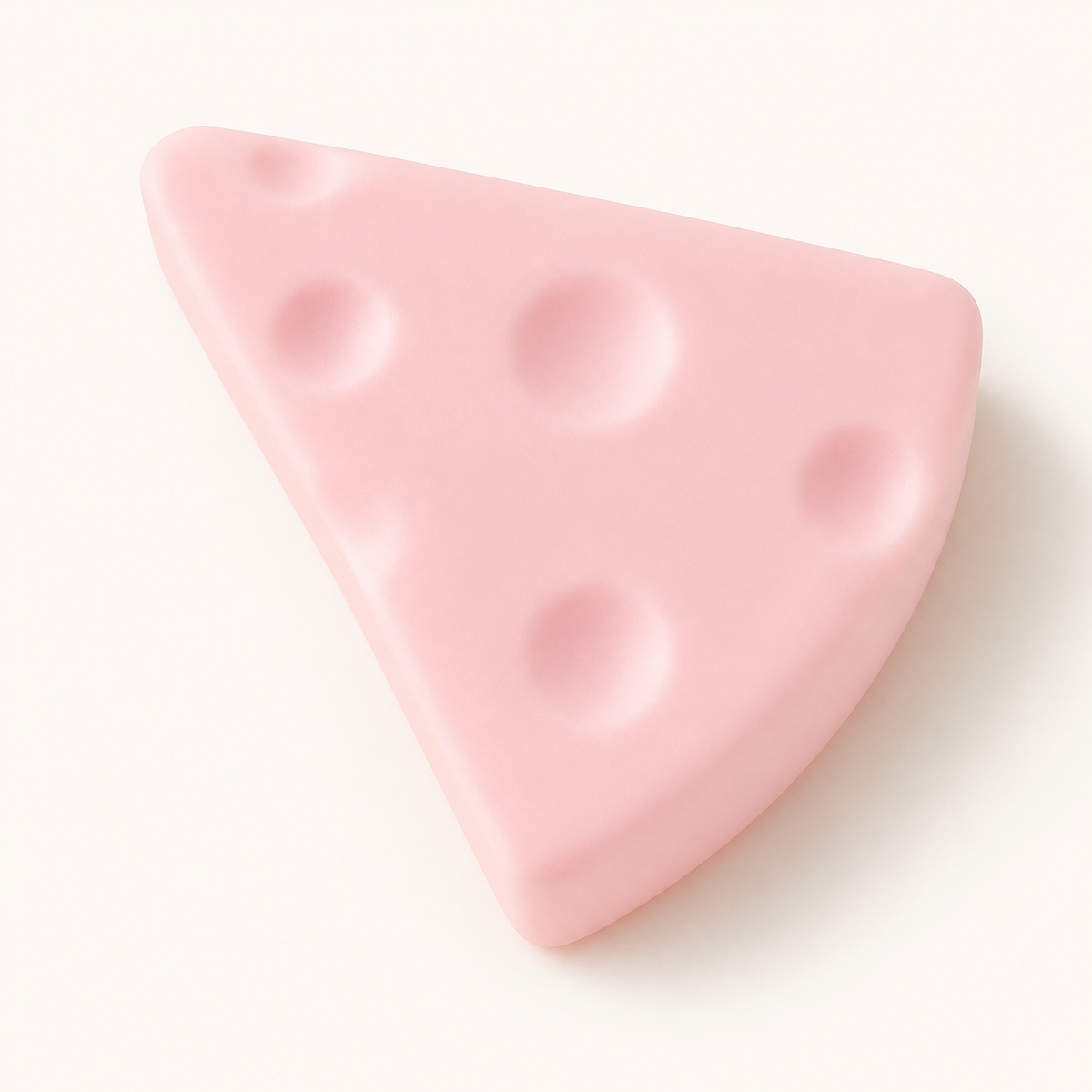 Large Cheese PU Squishy Toy - Pink