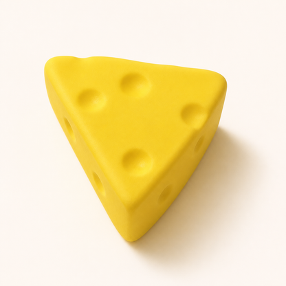 Large Cheese PU Squishy Toy - Yellow