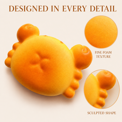 Large orange crab squishy foam texture and sculpted shape details