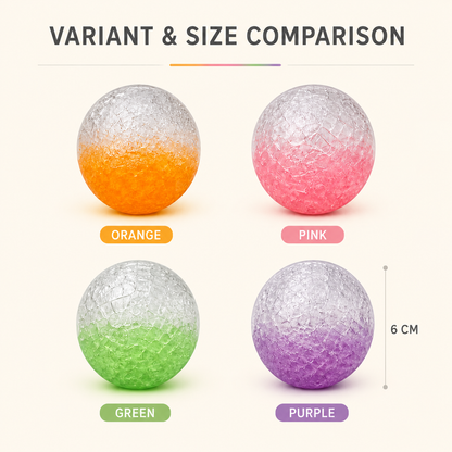 Four-Colour Maltose-Fruit Moldable Sensory Ball – 6 cm — Variants and size