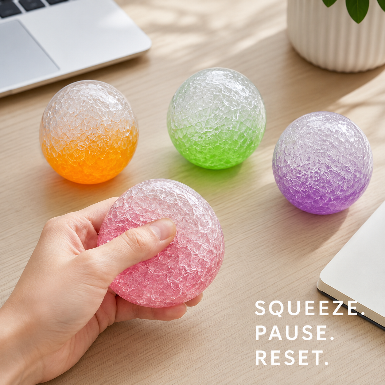 Four-Colour Maltose-Fruit Moldable Sensory Ball – 6 cm — Lifestyle use