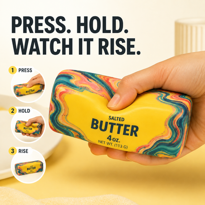 How to press hold and release the marbled butter stick squishy