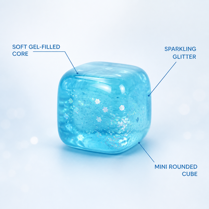 Mini blue aurora gel cube visible product features