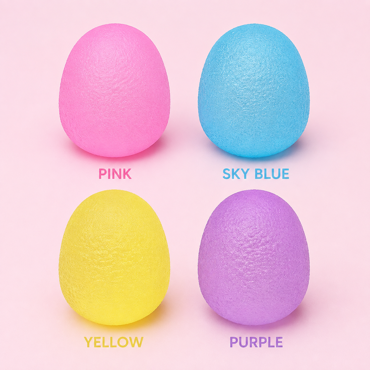 Pink sky blue yellow and purple mini candy gel toy colors