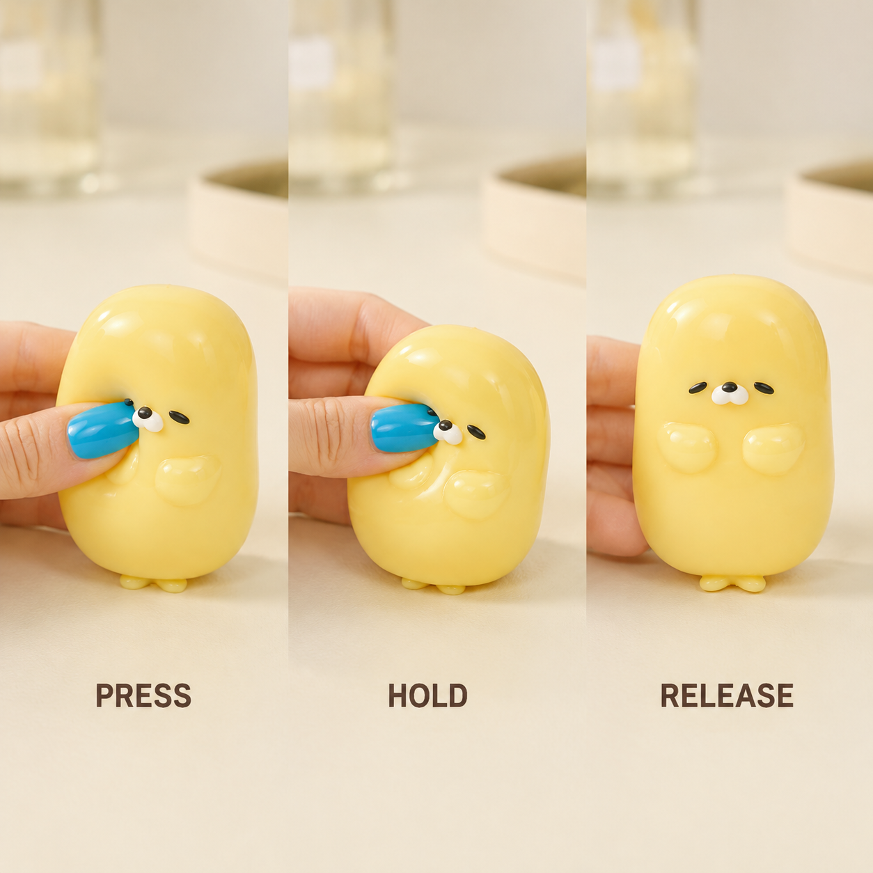 Mini Seal Potato Sensory Squeeze Toy — Squeeze action