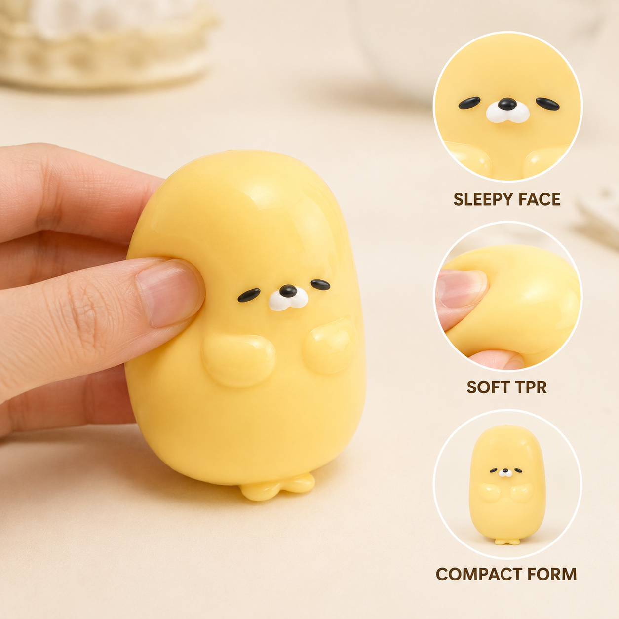 Mini Seal Potato Sensory Squeeze Toy — Features