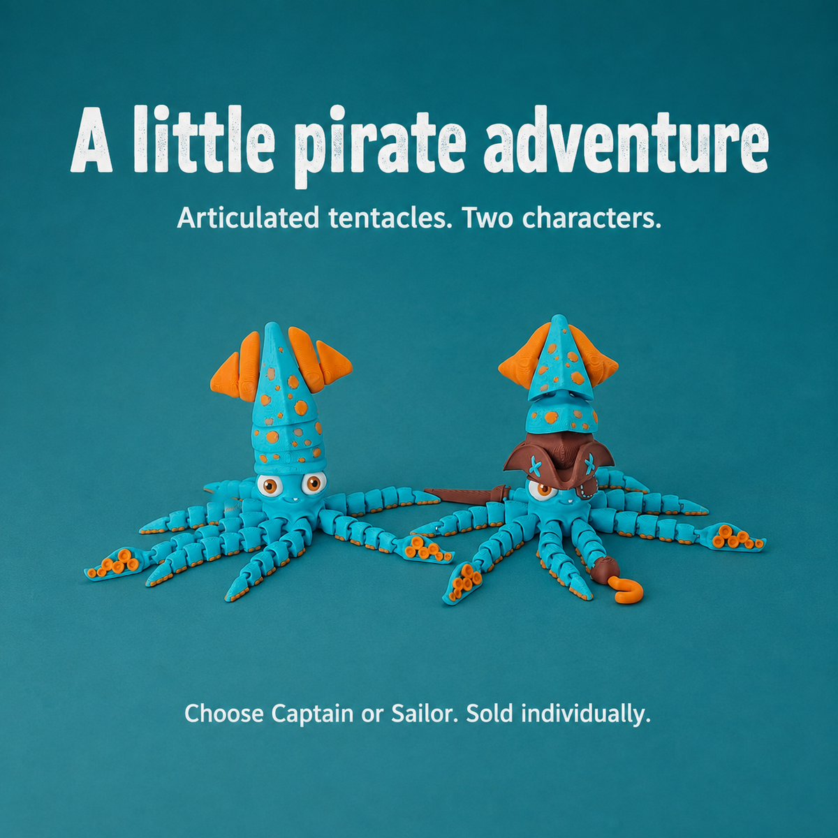 Pirate Octopus Articulated Figure - advertising_detail
