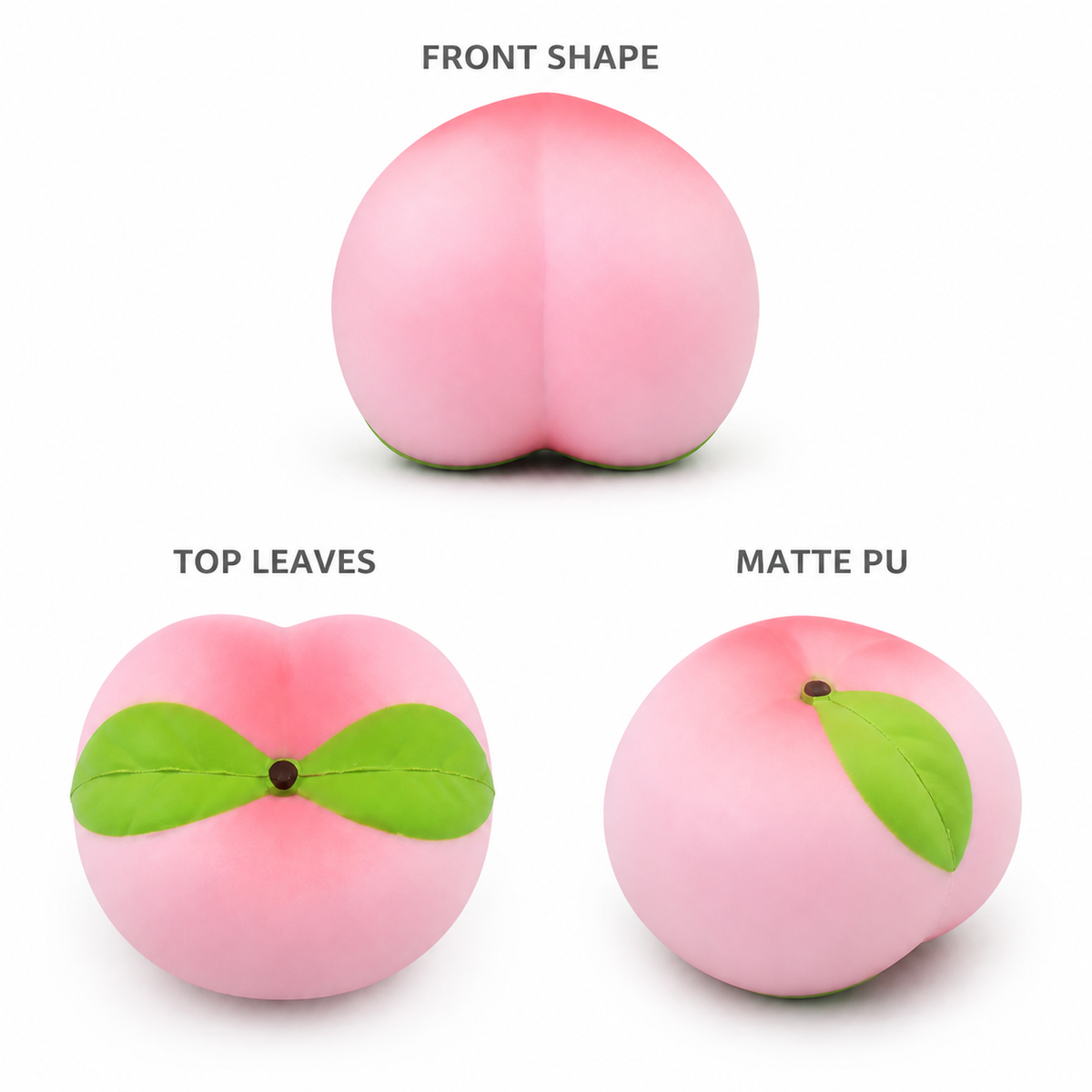 Peach Slow-Rise PU Sensory Squeeze Toy — Product details
