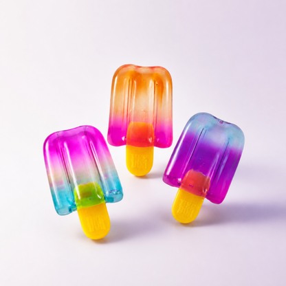 Assorted transparent gradient popsicle squishy toy
