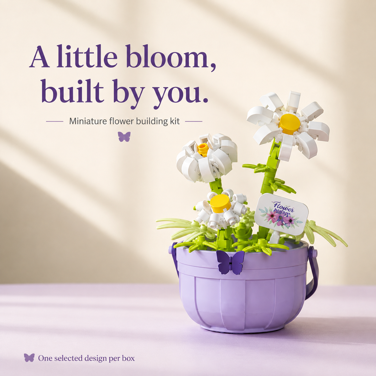 Daisy miniature flower building kit