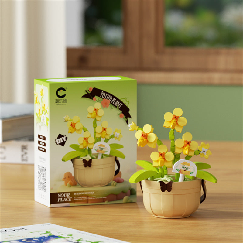 Yellow Chrysanthemum boxed building kit
