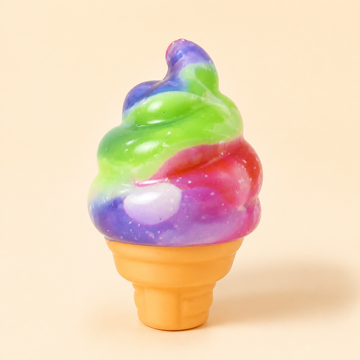 Assorted rainbow soft-serve ice cream squishy