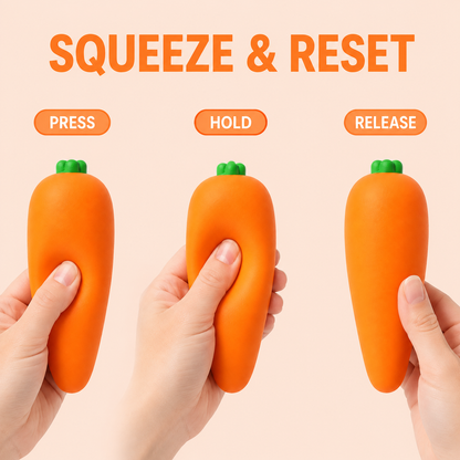 Carrot sensory squeeze toy press hold release