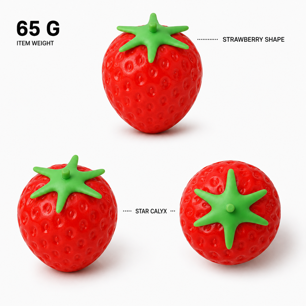 Strawberry sensory squeeze toy 65 gram product views
