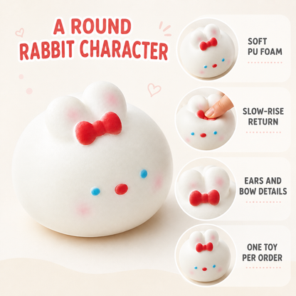 Red rabbit slow-rise squishy product features