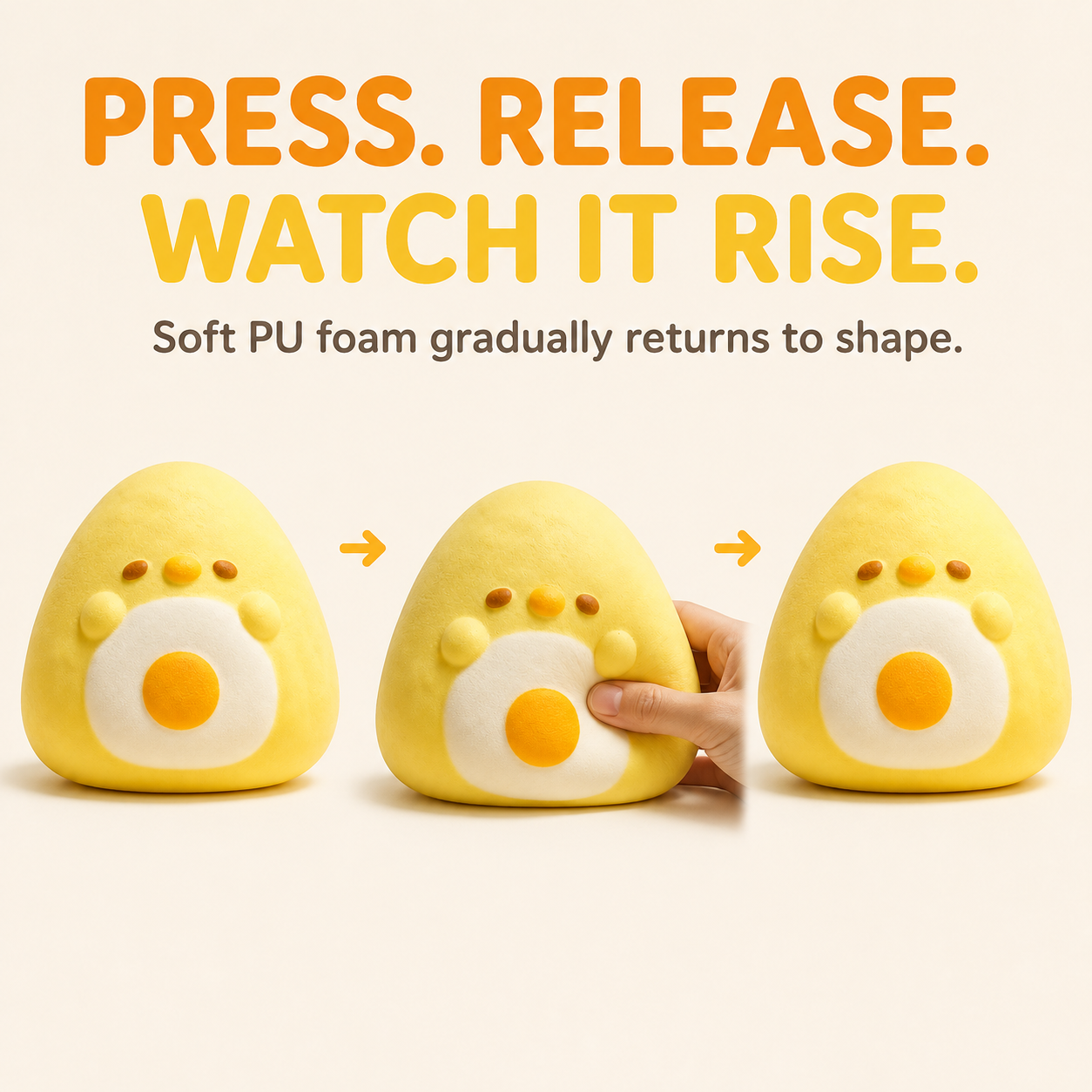 Rice ball chicken squishy press release and slow rise