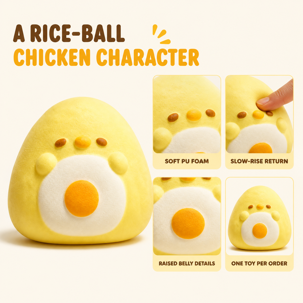 Rice ball chicken squishy product features