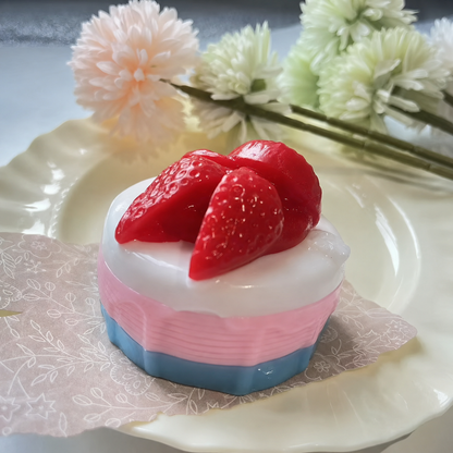 Round Dessert Cake Squishy - Blue