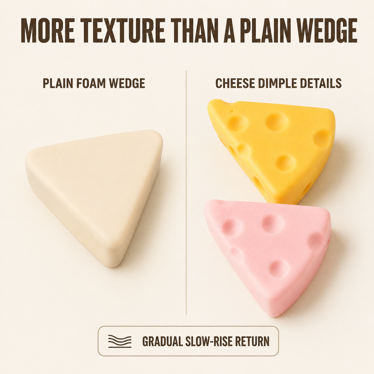 Small cheese squishy texture comparison