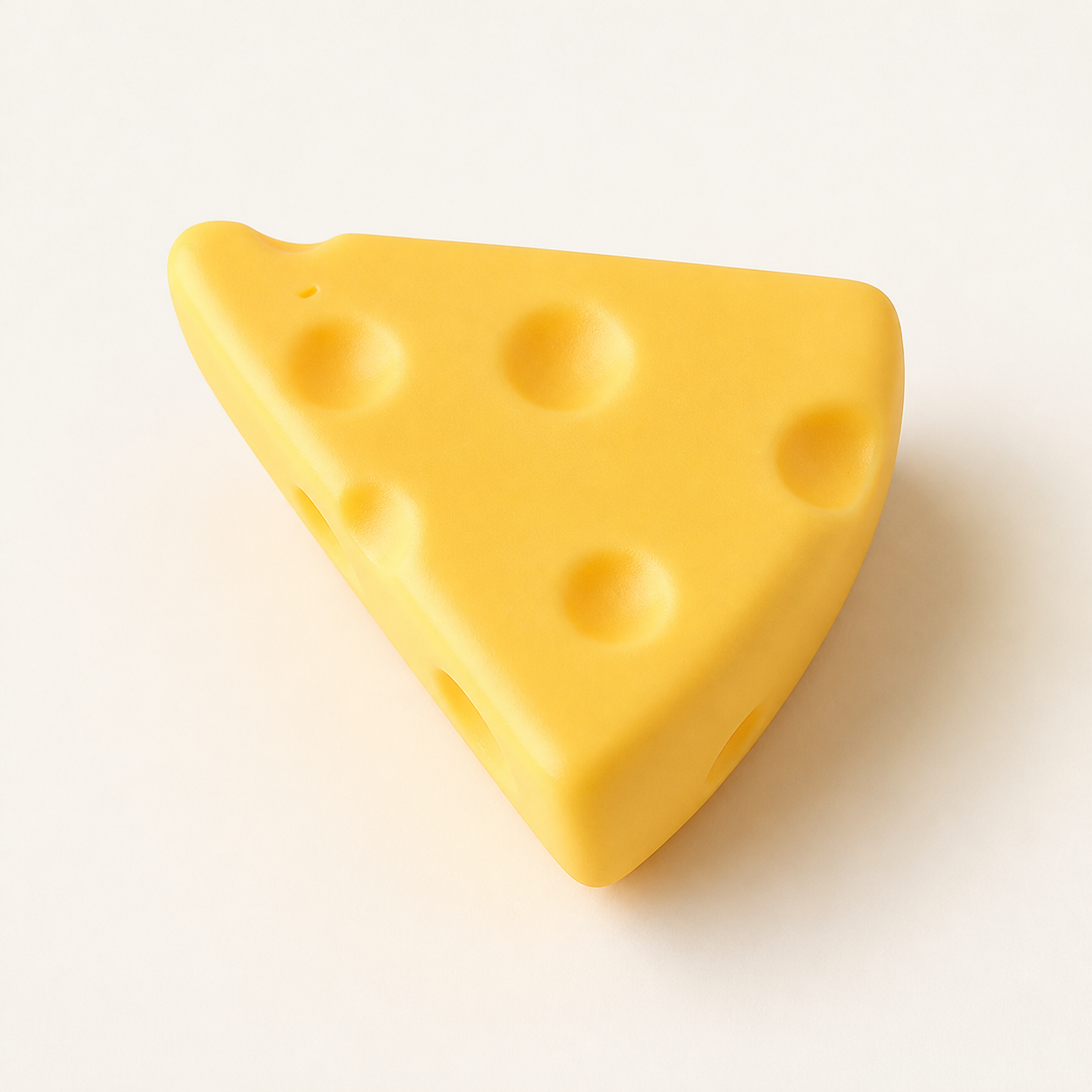 Small Cheese PU Squishy Toy - Yellow