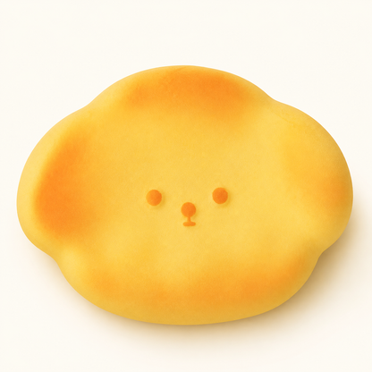 Snow Cake Dog PU Squishy Toy - Yellow