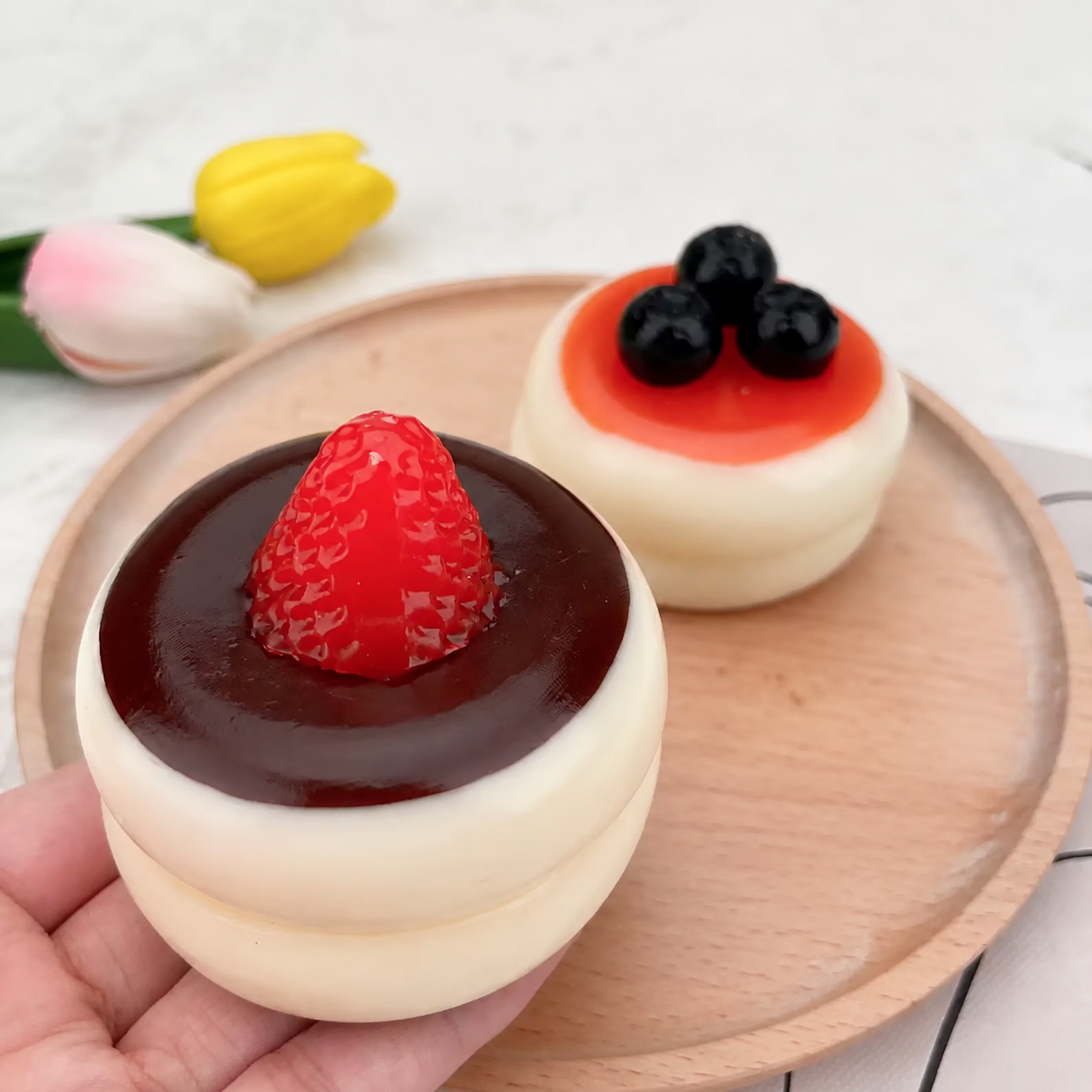 Soufflé Dessert Squishy - Strawberry