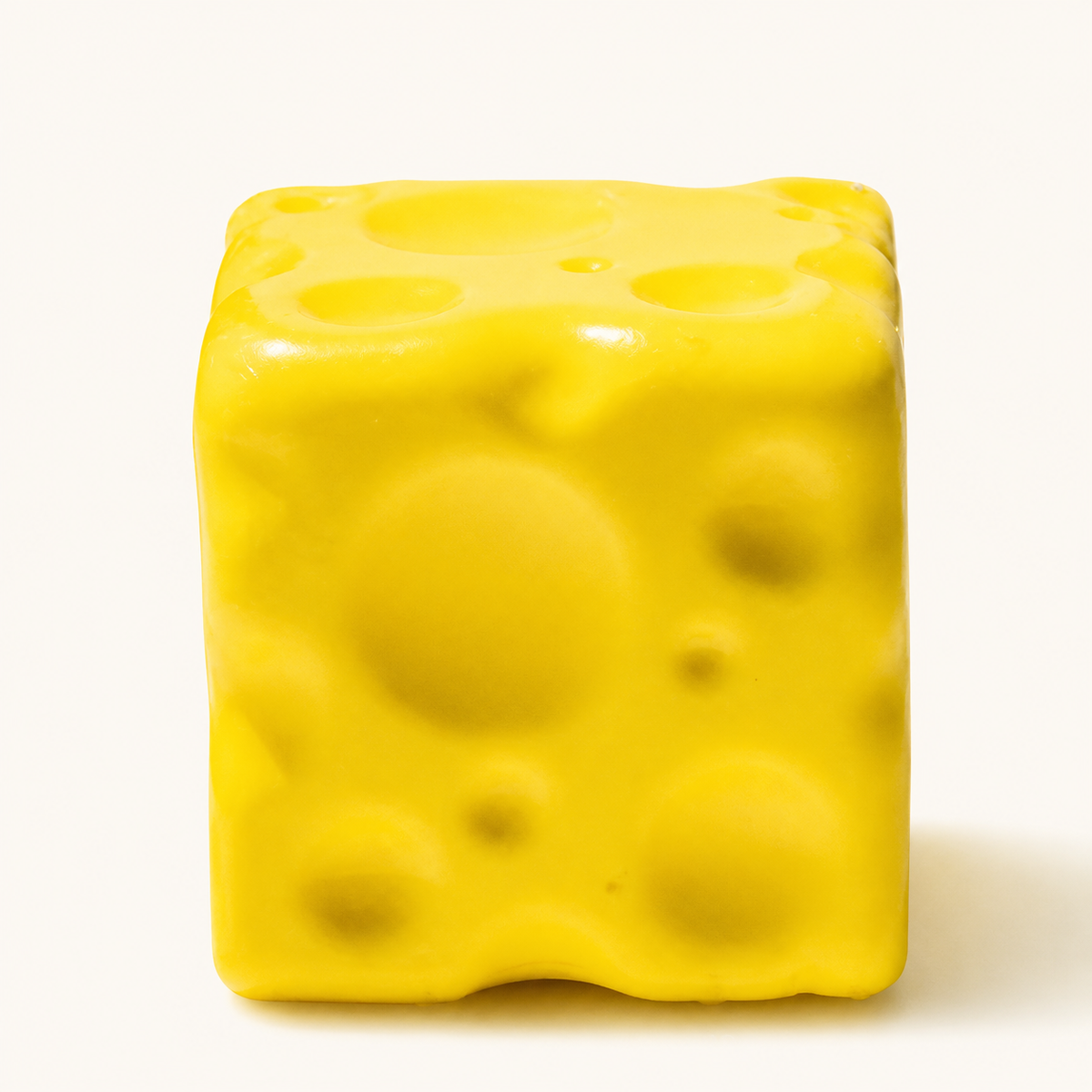 Large Square Cheese PU Squishy Toy – 10 cm - Default Title