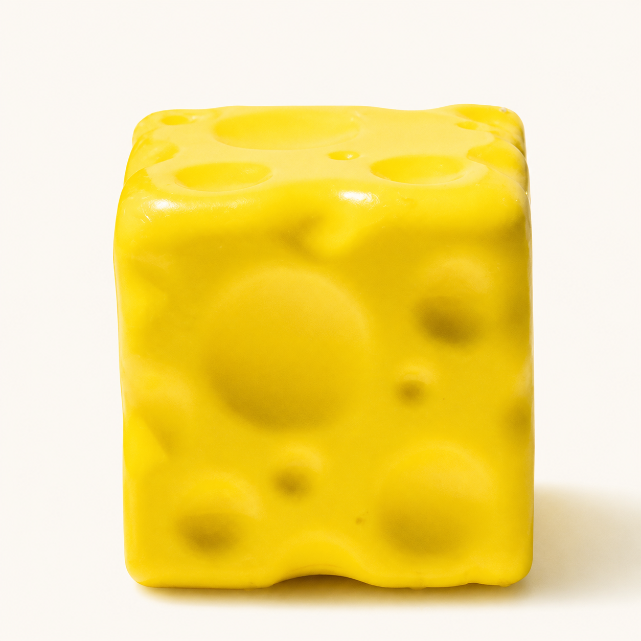Large Square Cheese PU Squishy Toy – 10 cm - Default Title