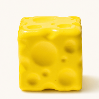 Large Square Cheese PU Squishy Toy – 10 cm - Default Title
