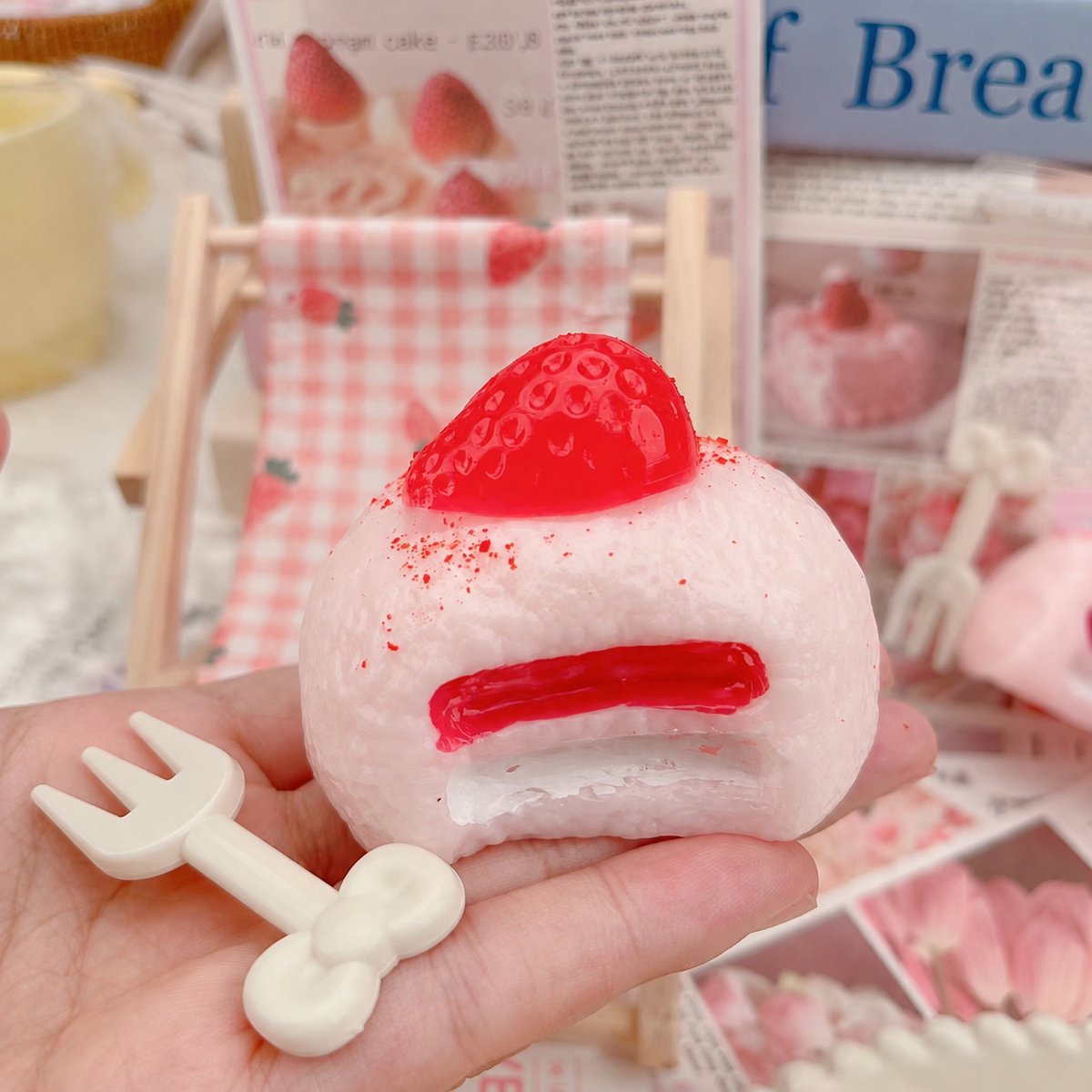 Strawberry Cream Cake Squishy - Strawberry