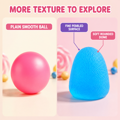 Textured dome squeeze toy comparison
