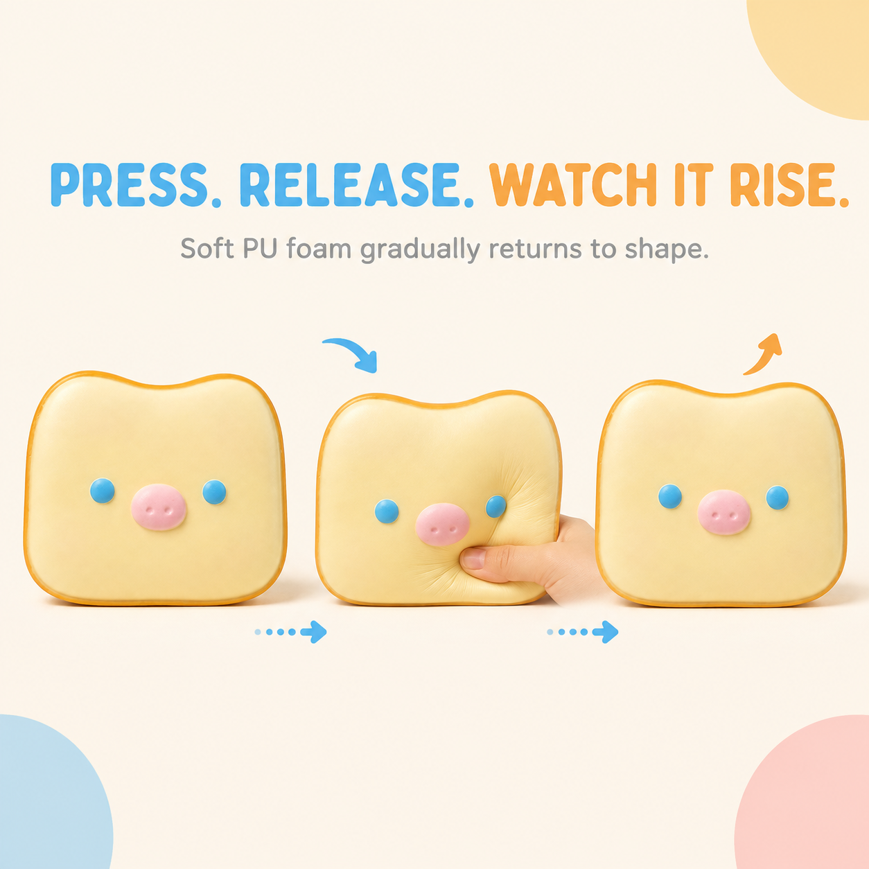 Toast pig squishy press release and slow rise