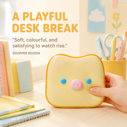 Toast pig squishy desk lifestyle