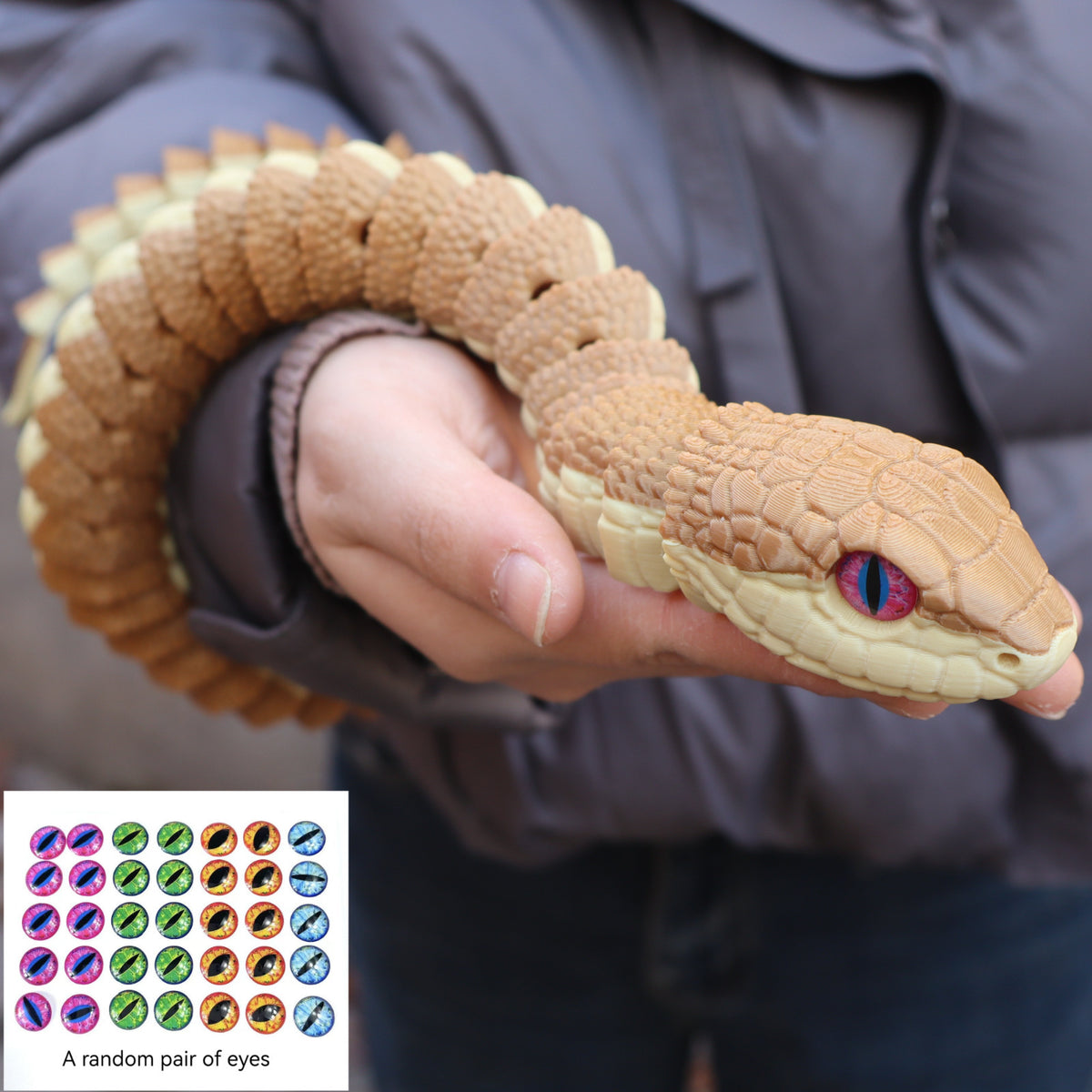 Tree Snake Articulated Figure - 66CM; Eye colour random