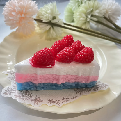 Triangular Raspberry Cake Squishy - Blue