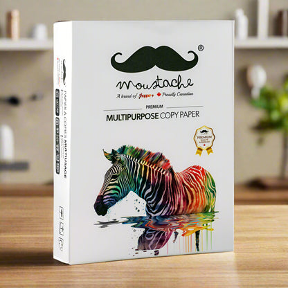 Moustache® Premium Copy Paper, 8.5" x 11", 80gsm, 95 Bright White, 500 Sheets/Ream