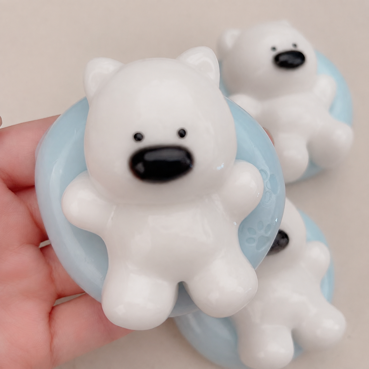 Westie Swim Ring Squishy - Blue