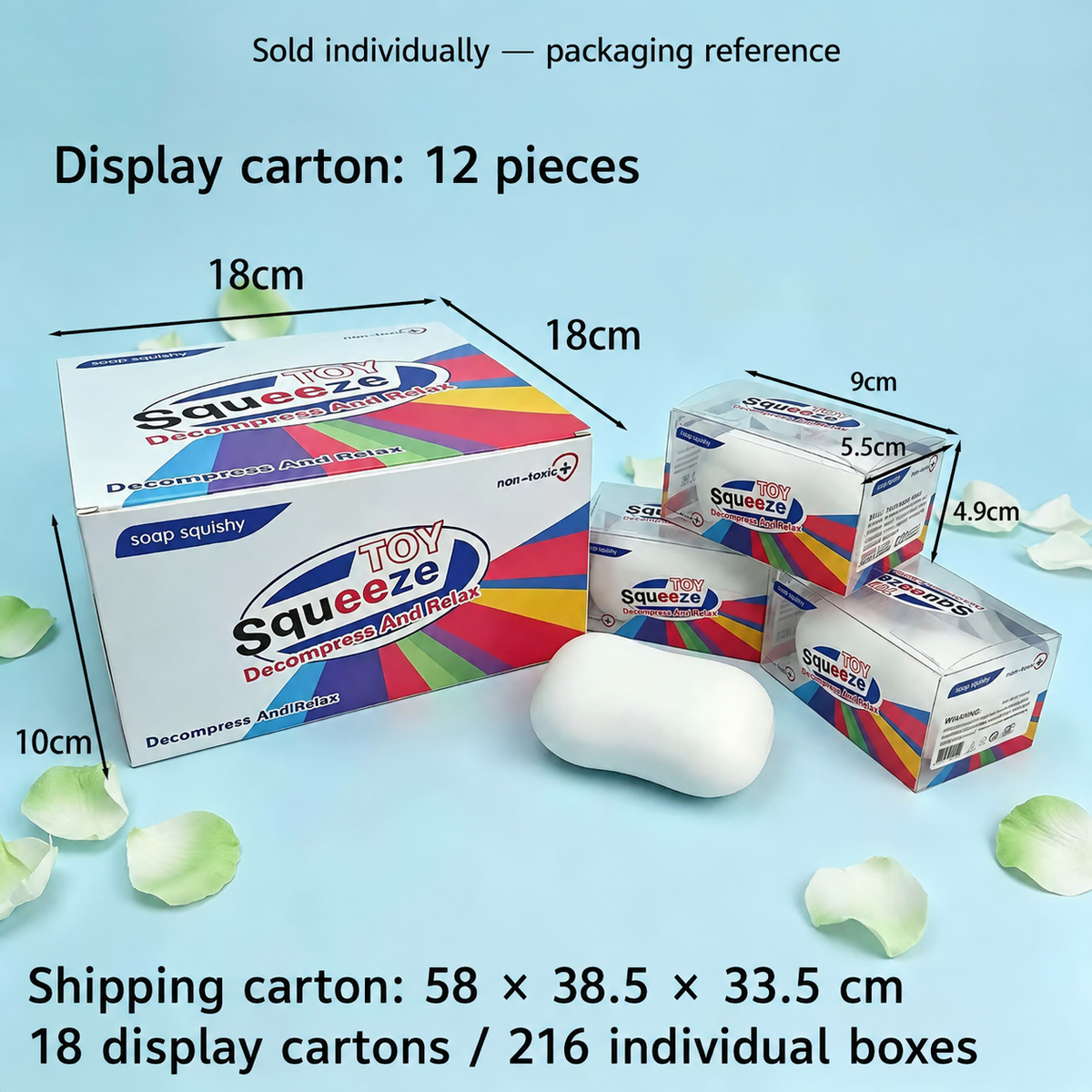 White Soap Bar Crunchy Squishy — translated packaging reference