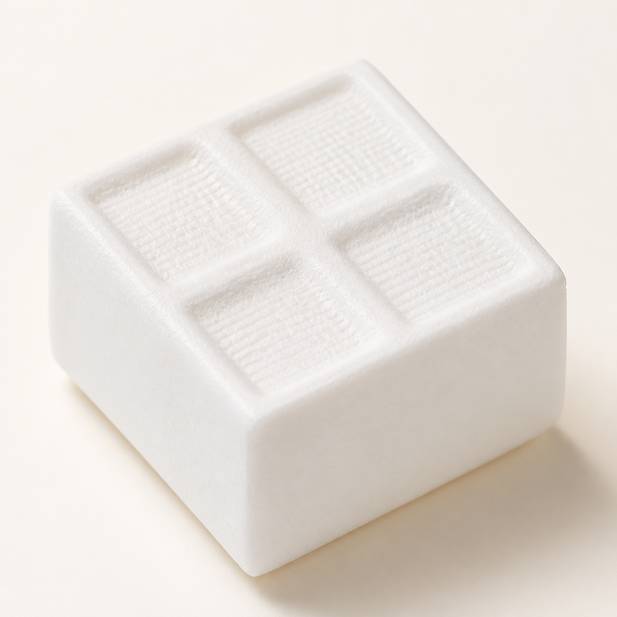 White Tofu Cube PU Squishy Toy - Default Title