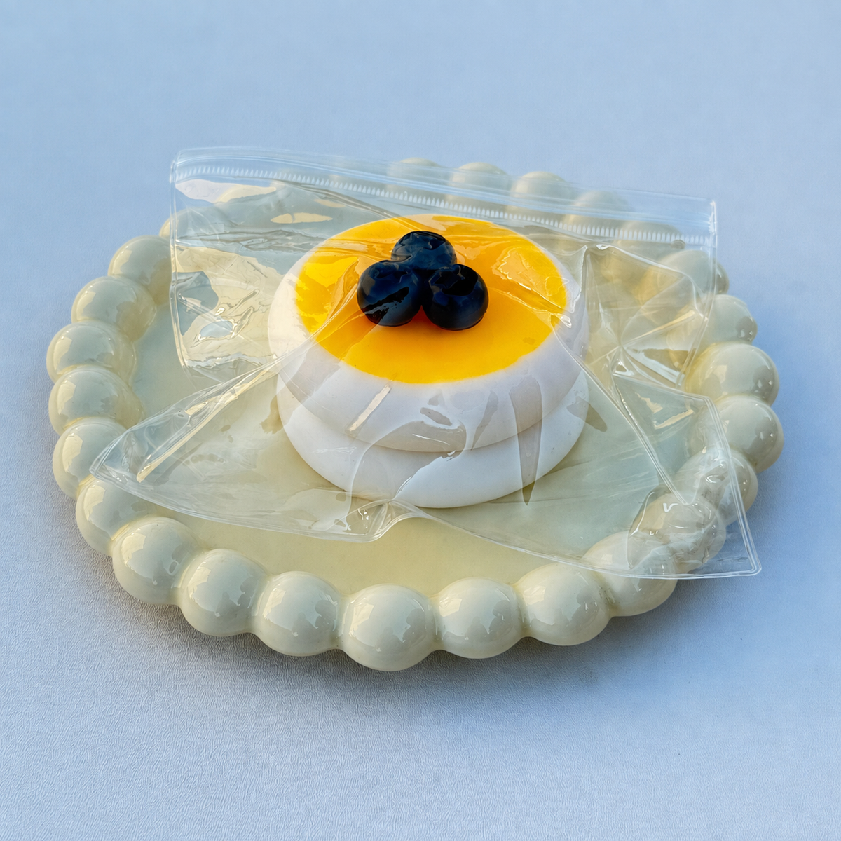 XL Soufflé Dessert Cake Squishy - Blueberry Mango