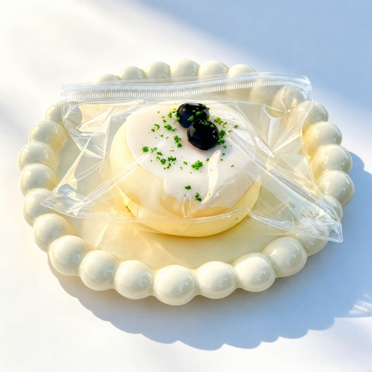 XL Soufflé Dessert Cake Squishy - Blueberry Matcha