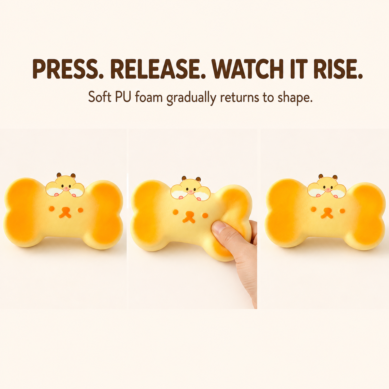 Yellow bone squishy press release and slow rise